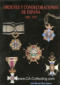 ORDENES Y CONDECORACIONES  DE ESPANA 1800-1975.