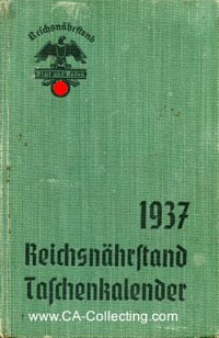 REICHSNÄHRSTAND TASCHENKALENDER 1937.