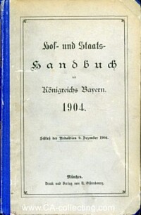 HOF- UND STAATS-HANDBUCH DES KÖNIGREICHS BAYERN 1904.