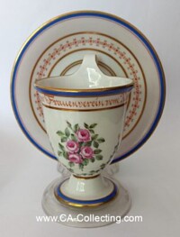 KPM-PORCELAIN RED CROSS 1926 CUP AND SAUCER.