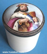IVORY BOX WITH PORCELAIN LID